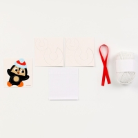 Пушистая игрушка своими руками на новый год &laquo;Пингвинёнок&raquo;, новогодний набор для творчества