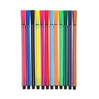 Фломастеры 12 цветов "ЖИРАФ", в пластиковом тубусе, вентилируемый колпачок, МИКС Фломастеры 12 цветов "ЖИРАФ", в пластиковом тубусе, вентилируемый колпачок, МИКС