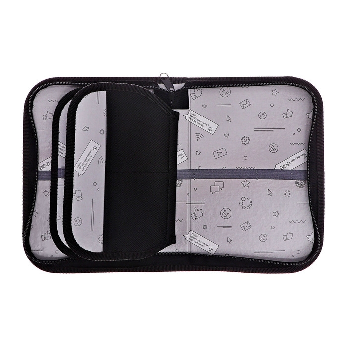 Пенал 3 секции, вкладка внутри, 140 х 210 х 40 мм, тканевый, Calligrata TOP Block Пенал 3 секции, вкладка внутри, 140 х 210 х 40 мм, тканевый, Calligrata TOP Block "Милый котик"