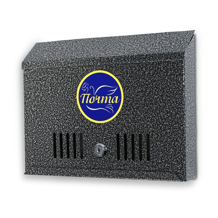 Ящик почтовый с замком, горизонтальный «Широкий», серебристый Ящик почтовый с замком, горизонтальный «Широкий», серебристый