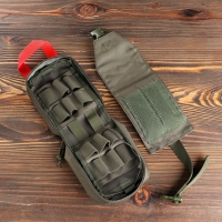 Подсумок медицинский, тактический, отрывной, олива, 19 х 15 х 8 см Подсумок медицинский, тактический, отрывной, олива, 19 х 15 х 8 см