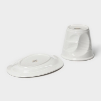 Чайная пара фарфоровая Magistro &laquo;Бланш&raquo;, 2 предмета: чашка 300 мл, блюдце, цвет белый