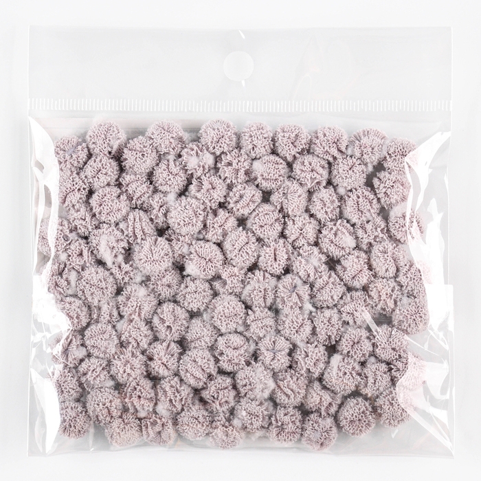 Набор деталей для декора &laquo;Бомбошки&raquo;, 100 шт., размер одной шт. &mdash; 1 см, цвет серый