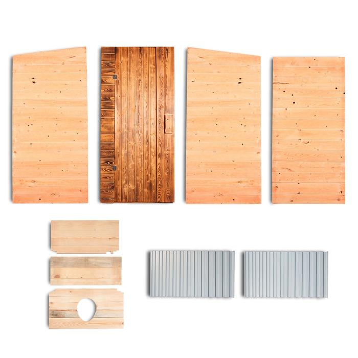 Туалет дачный, деревянный, 202 &times; 118 &times; 120 см, 3-го сорта, &laquo;МегаЭконом&raquo;