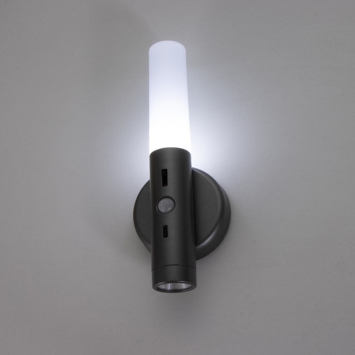 Бра с датчиком движения Бра с датчиком движения "Юник" LED 3000/7000K USB АКБ серебро 7х3х20 см