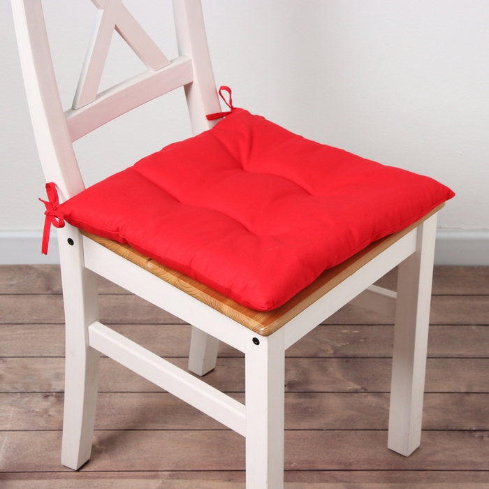 Сидушка на стул Этель New year collection 42х42 см, цв.красный, 100% хл, саржа 190 г/м2