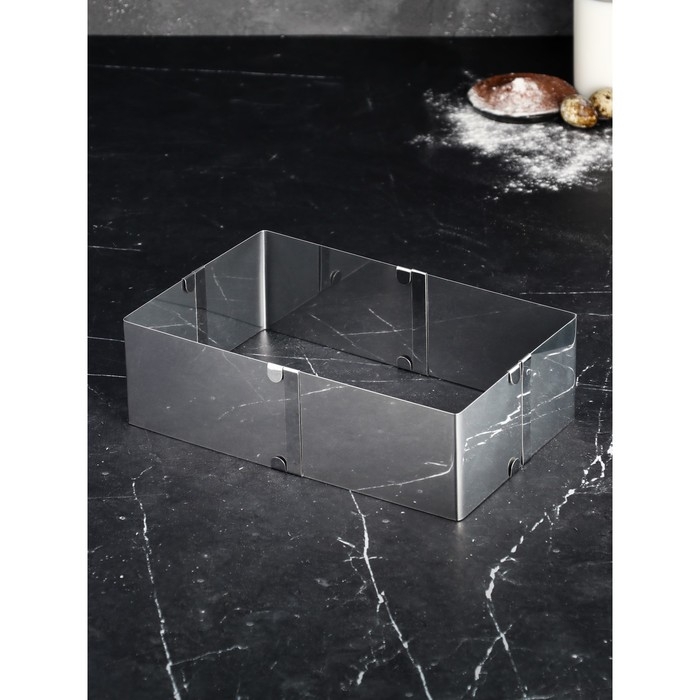 Форма для выпечки с регулировкой размера &laquo;Прямоугольная&raquo;, h-8,5 см, 10х15 - 18х28 см