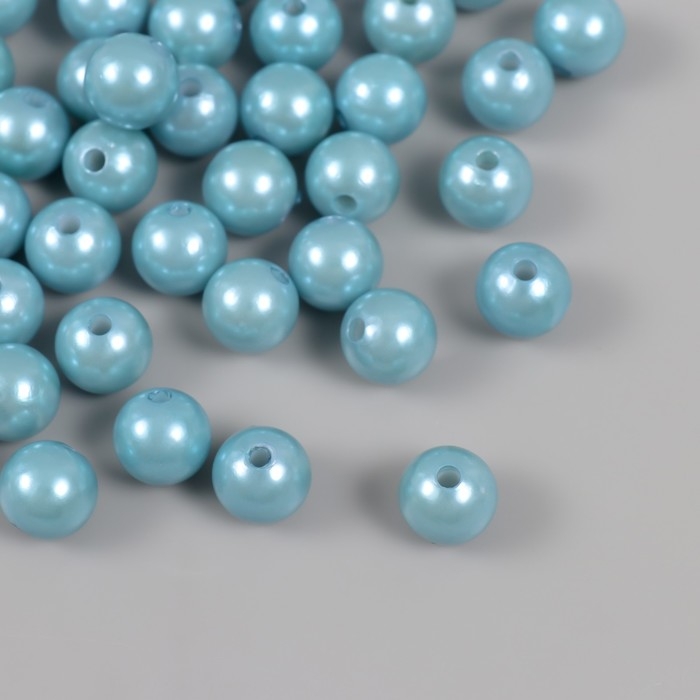 Набор бусин "Жемчуг" d 12 мм, 250 гр, серо-голубой