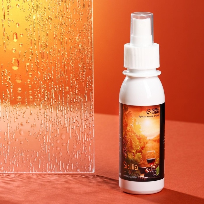 Ароматизатор-спрей Grand Caratt Sicilia, виноград-мята, 100 мл Ароматизатор-спрей Grand Caratt Sicilia, виноград-мята, 100 мл