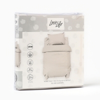 Постельное бельё LoveLife Silver garden 112х143 см, 60х120+20 см, 40х60 см, хлопок, сатин, 125г/м&sup2;