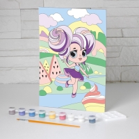 Картина по номерам для детей &laquo;Сладкая девчонка&raquo;, 20 х 28,5 см