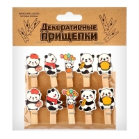 Прищепки декоративные «Панды» набор 10 шт. Прищепки декоративные «Панды» набор 10 шт.
