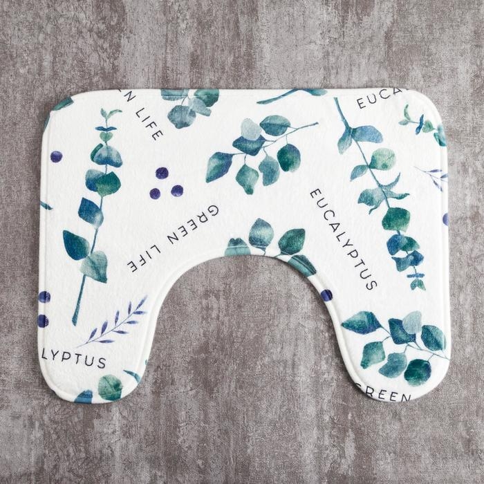 Коврик для ванной Этель Коврик для ванной Этель"Эвкалипт", 50х40 см, велюр