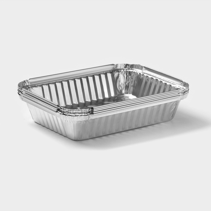 Набор форм для выпечки из фольги Доляна, 705 мл, 5 шт, 19×14×4 см Набор форм для выпечки из фольги Доляна, 705 мл, 5 шт, 19×14×4 см