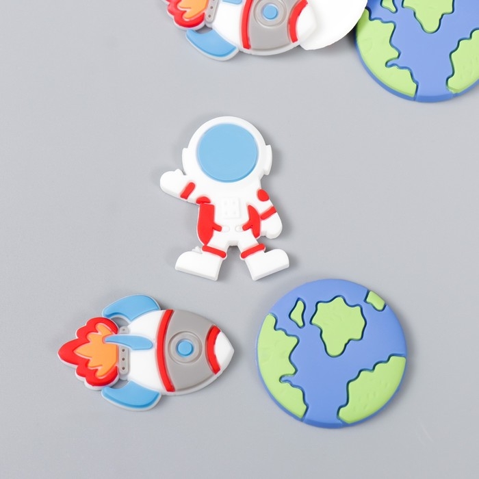 Декор для творчества резина Декор для творчества резина "Космос" набор 15 шт МИКС 3х3 см