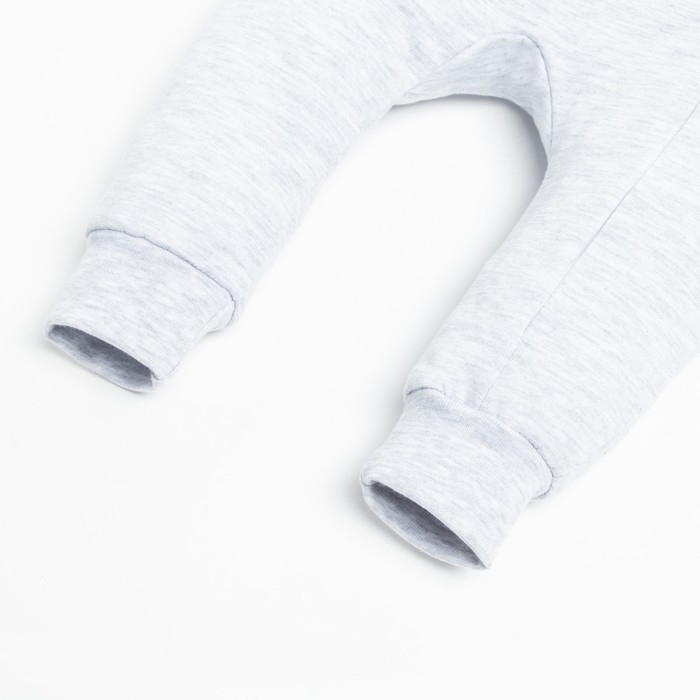 Комбинезон с капюшоном Крошка Я "Princess", рост 74-80 см, цвет серый