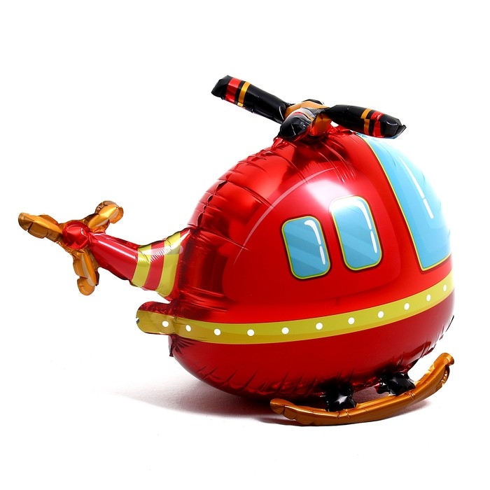 Шар фольгированный 32" &laquo;Большой вертолёт&raquo;, красный