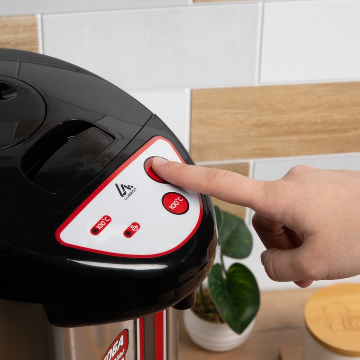 Термопот Luazon LET-4001, 750 Вт, 4.8 л, 3 способа подачи воды, серый Термопот Luazon LET-4001, 750 Вт, 4.8 л, 3 способа подачи воды, серый