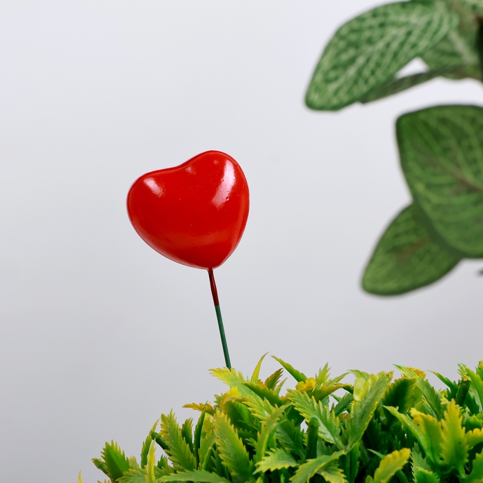 Штекер "Сердечко" красное, 3х1,5х2см / набор 50шт