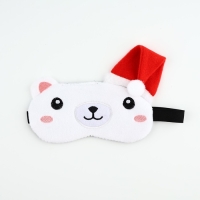 Новый год. Маска для сна формовая &laquo;Медвежонок&raquo;, 19,3 х 11 см