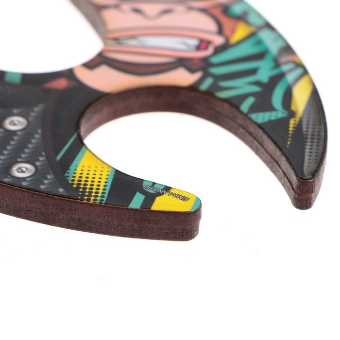 Деревянное оружие, детское сувенирное &laquo;Ножик Керамбит с защитой пальцев&raquo;, 23 х 9 с м