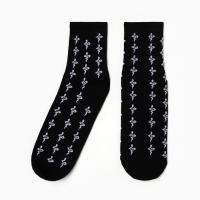 Новый год. Символ года. Змея. Носки мужские "Белая змея", цвет чёрный, р-р 25 Новый год. Символ года. Змея. Носки мужские "Белая змея", цвет чёрный, р-р 25