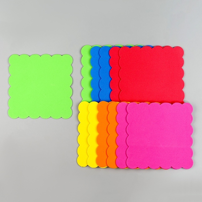 Набор фигурок из EVA Набор фигурок из EVA "Квадрат", 12 шт, цвет МИКС