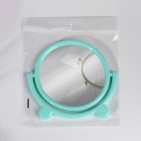 Зеркало настольное &laquo;Круг&raquo;, с рамкой под фотографию, d зеркальной поверхности 13,5 см, цвет МИКС