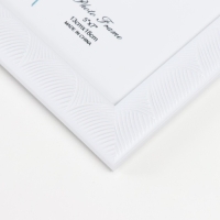 Фоторамка пластик 13х18 см "Сечение волн" белая 20,6х15,7х1 см