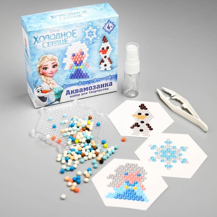 Аквамозаика &laquo;Холодное сердце: Эльза и Олаф&raquo;, 3 фигурки, 300 шариков