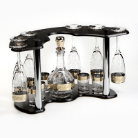 Мини-бар "Вдохновение" барная стойка, графин 500 мл, 6 бокалов 200 мл, 6 стопок 50 мл Мини-бар "Вдохновение" барная стойка, графин 500 мл, 6 бокалов 200 мл, 6 стопок 50 мл