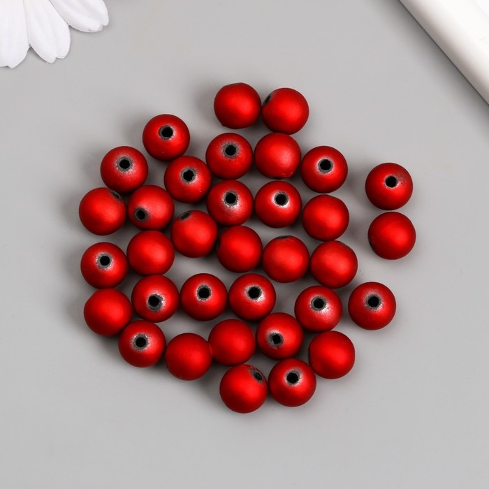Бусины для творчества пластик "Тёмно-красный" d=1,2 см набор 500 гр