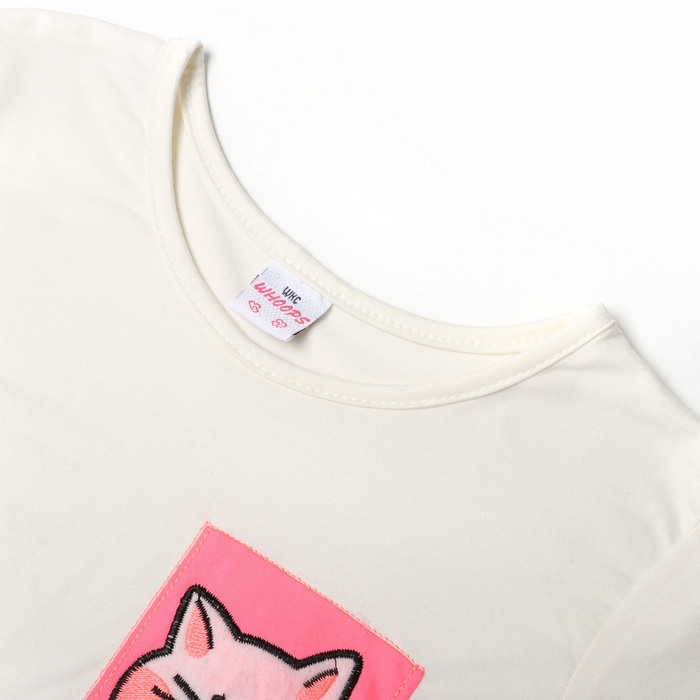 Лонгслив для девочки, цвет молочный, рост 140 см