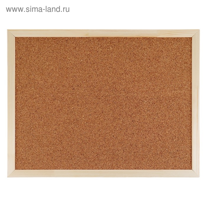 Доска пробковая А2, 45х60 см, Calligrata, в деревянной раме