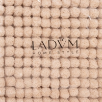 Коврик "Букли" для ванной 38х60 см, бежево-персиковый, микрофибра