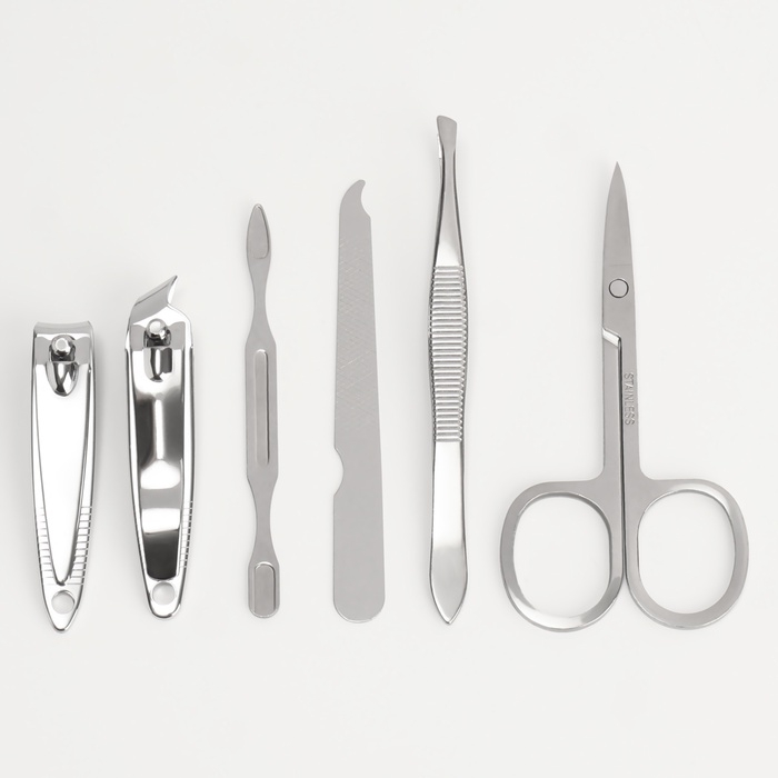 Набор маникюрный &laquo;GENTLEMAN&raquo;, 6 предметов, в футляре, разноцветный