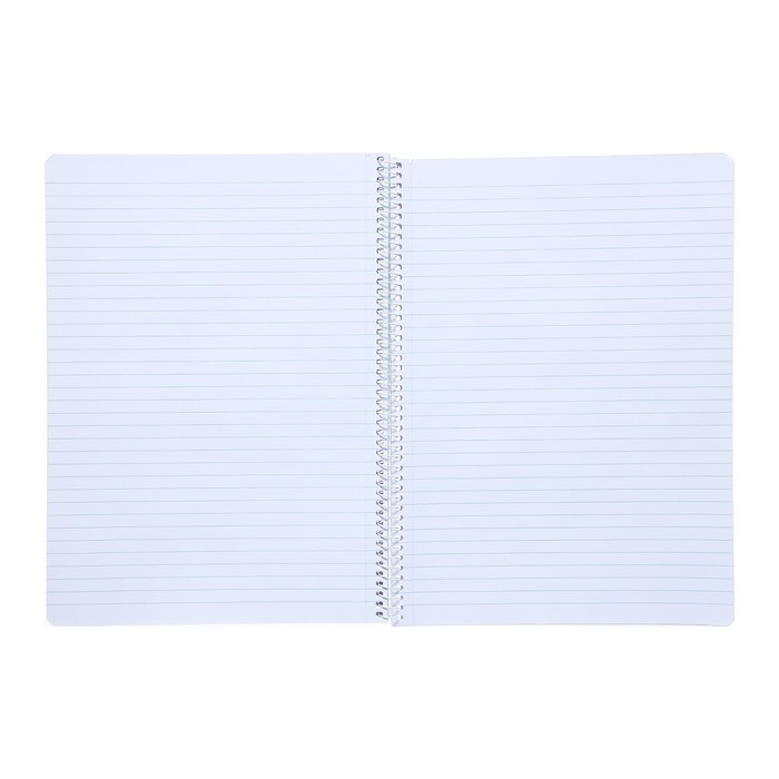 Тетрадь A4, 96 листов в линейку на гребне Тетрадь A4, 96 листов в линейку на гребне "Студенту синяя", обложка мелованный картон, матовая ламинация, тиснение, блок 60 г/м2