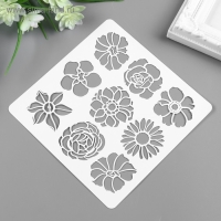 Трафарет пластик "Бутоны цветов" 15х15 см Трафарет пластик "Бутоны цветов" 15х15 см