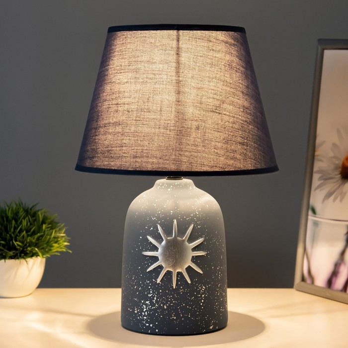 Настольная лампа "Мирель" Е14 40Вт синий 22,5х22,5х34 см RISALUX