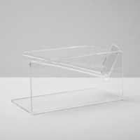 Подставка под визитки &laquo;Уголок&raquo;, 10,5&times;5&times;4 см, оргстекло 2 мм, В ЗАЩИТНОЙ ПЛЁНКЕ