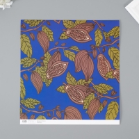 Бумага для скрапбукинга "Какао на синем" плотность 180 гр набор 5 шт 30,5х32 см Бумага для скрапбукинга "Какао на синем" плотность 180 гр набор 5 шт 30,5х32 см