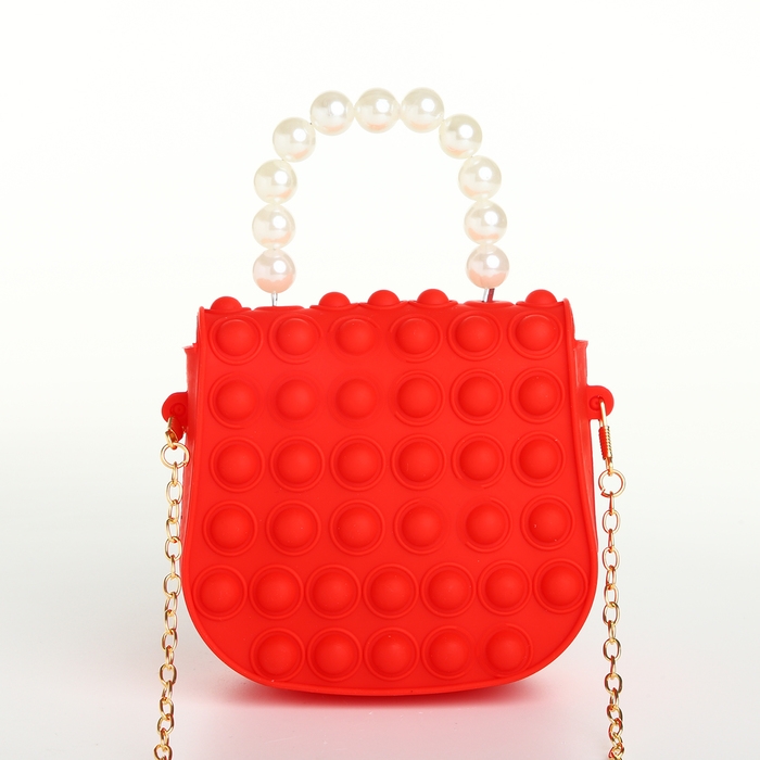 Сумка детская для девочки на магните, pop it, цвет красный