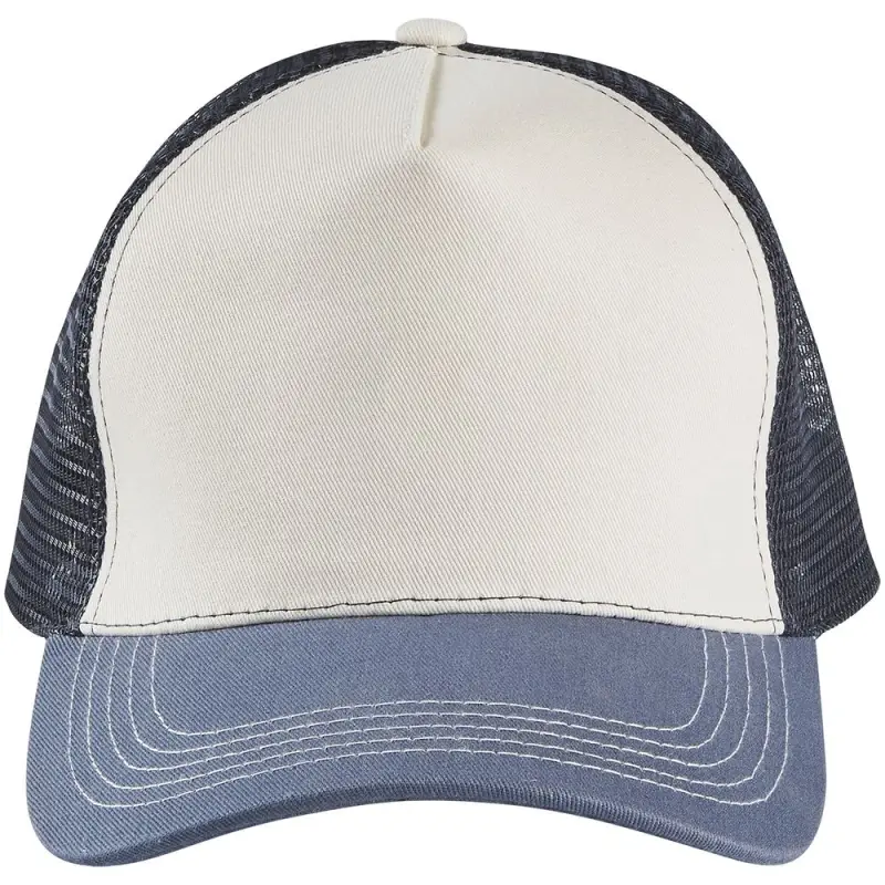 Бейсболка Blink, молочно-белая с синим (деним) Бейсболка Blink, молочно-белая с синим (деним)