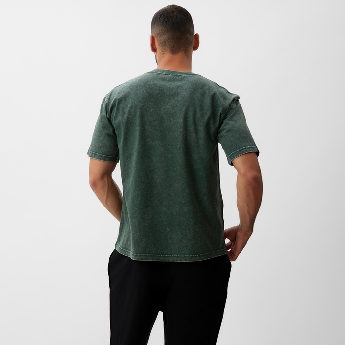 Футболка мужская MINAKU, цв.зелёный, р-р 42-44