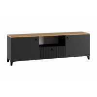 Тумба под ТВ Ника, 1500х410х516,  Графит/Дуб/Эйфория МДФ