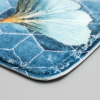 Коврик для ванной Доляна &laquo;Листья&raquo;, 50&times;80 см, микрофибра