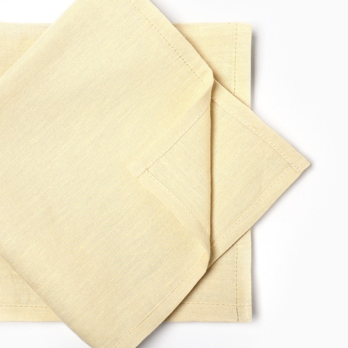 Набор салфеток с декорат. кольцами Этель Sun 40х40 см - 4 шт, 100% лён