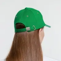 Бейсболка Classic, ярко-зеленая с белым кантом