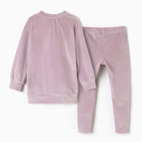 Костюм детский (свитшот, лосины) KAFTAN Plushy р.36 (134-140), лиловый