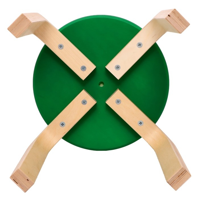 Табурет &laquo;Ромашка&raquo;, цвет зеленый, прозрачный лак, 2 группа роста